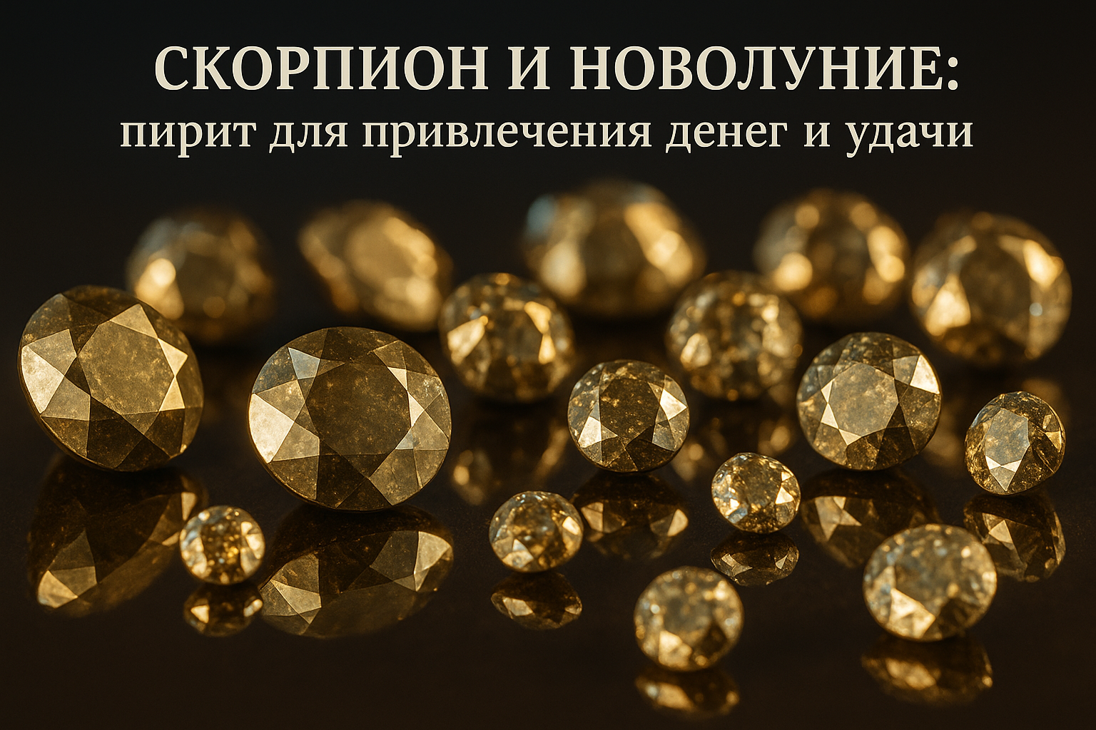 Скорпион и Новолуние: пирит для привлечения денег и удачи