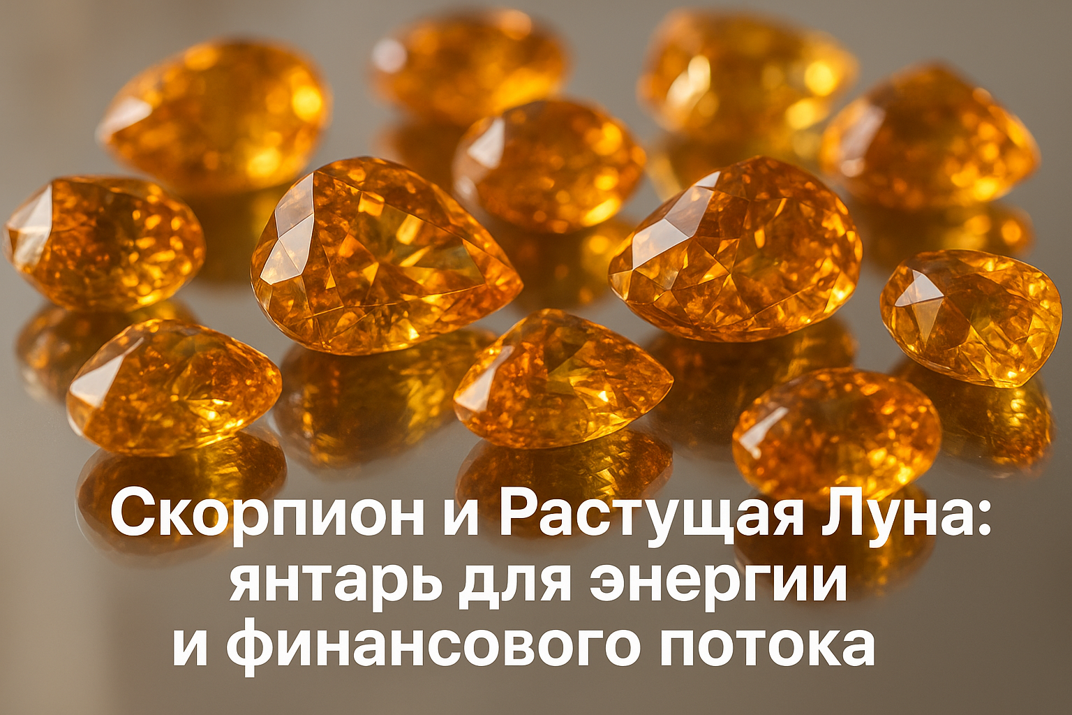 Скорпион и Растущая Луна: янтарь для энергии и финансового потока